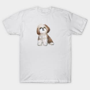 Red and Whihe Shih Tzu - just the dog T-Shirt